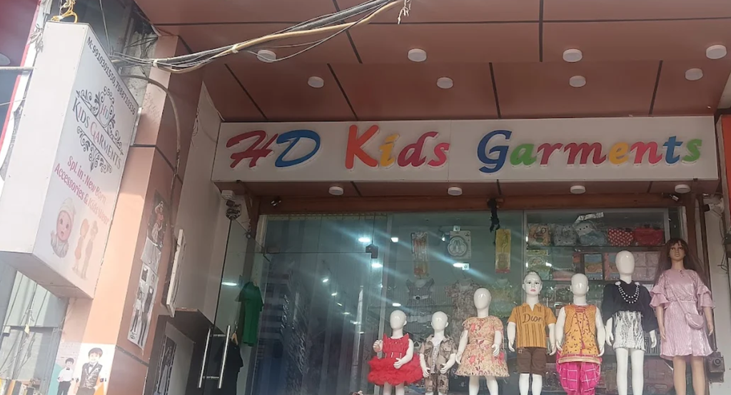 HD Kids Garments – Clothing Store. Stylish and comfortable kids clothing with trendy designs and quality fabrics. Highly rated by customers. Address: Ramphal Chowk Road, Sector 7 Dwarka
